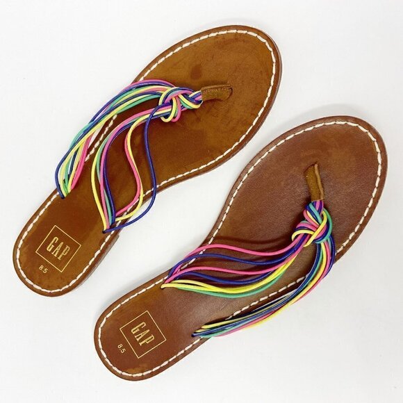 Gap Women GAP | Multi Rope Strands Bright Sandals Flip Flops 8.5